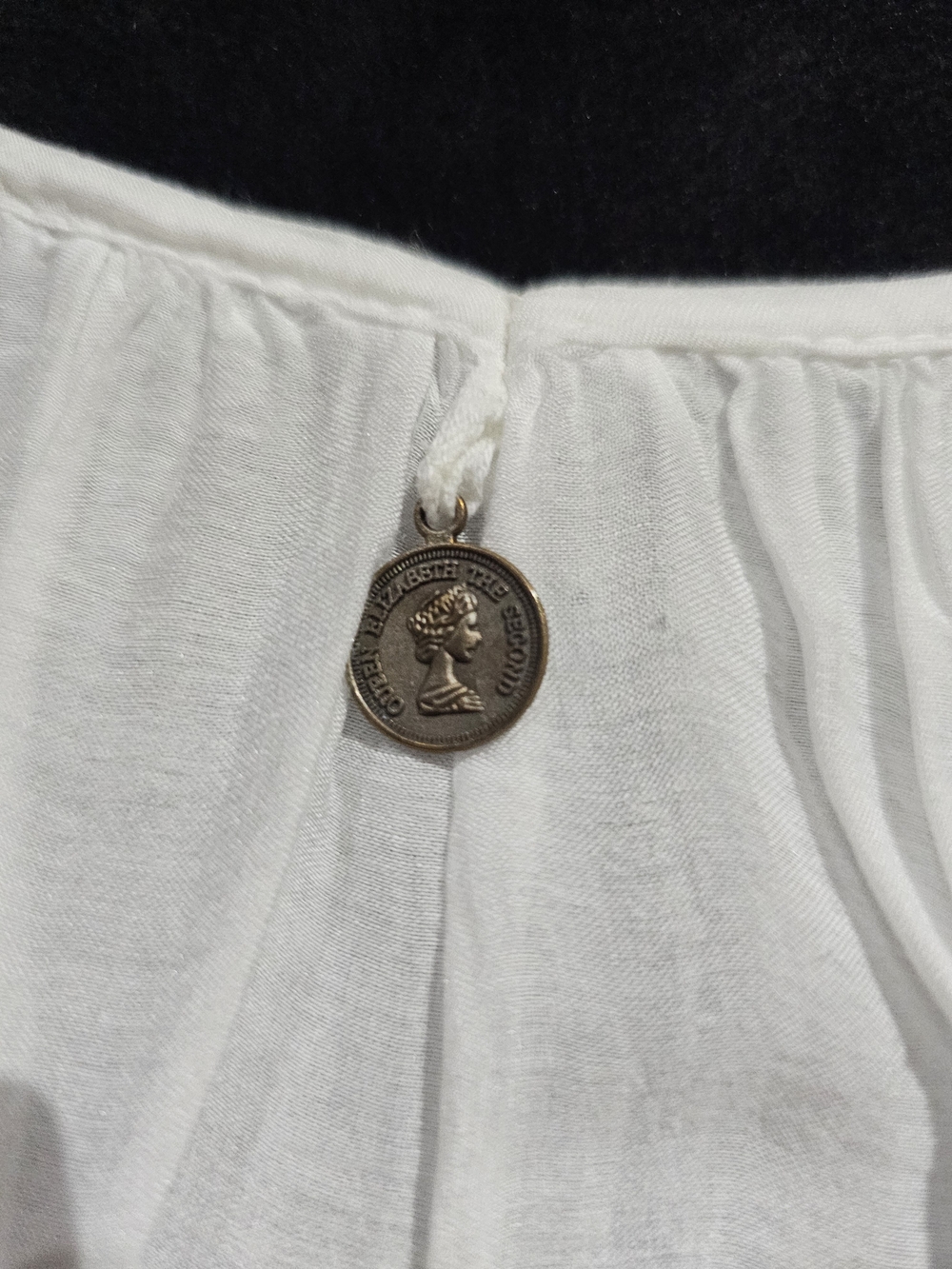 Tempo Paris White Layered Peasant Blouse - Picture 2 of 9
